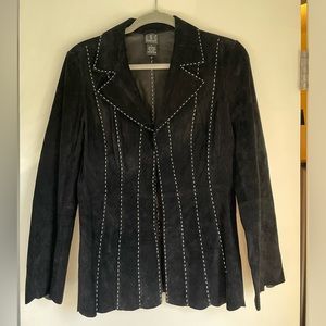 Vintage Real Suede Contrast Stitch Jacket